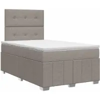 vidaXL Boxspringbed met matras Taupe 120 x 190 cm Stof