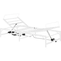 vidaXL Elektrisch Verstelbaar Bed Frame Wit 90 x 200 cm Staal