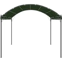 vidaXL Paviljoen, 4 x 3 x 2,6 meter, groen, polyester en staal