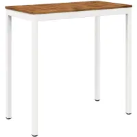 vidaXL Tuin Bar Tafel NAARDEN Natuurlijk en Wit 108,5 x 55 x 105 cm