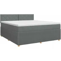 vidaXL Boxspringbed met matras Donkergrijs 180 x 200 cm Stof