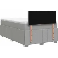vidaXL Boxspringbed met matras Lichtgrijs 120 x 190 cm Stof