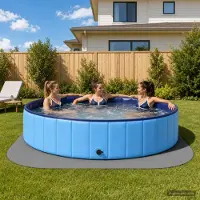 Syfax Zwembad Grondmat 49 st Ø 408 cm Rond EVA Schuim Grijs