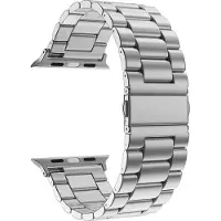 Mobigear Link - Apple Watch Series 1 (42mm) Bandje Staal Vlindersluiting - Zilver