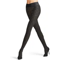 Falke High Waist Crystal gedessineerd materiaal halfdoorzichtig 20 DEN panty dames zwart - maat M