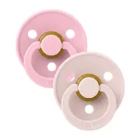 BIBS - Pacifier Colour 2 PACK - Petal/Baby Pink - Size 2