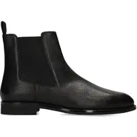 Manfield Zwarte leren chelsea boots | Maat 41