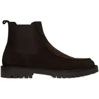 Manfield Bruine suède chelsea boots | Maat 45