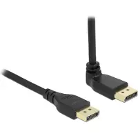 DeLOCK DisplayPort cable male straight to male 90° upwards angled 8K 60 Hz 1 m without latch