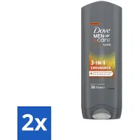 Dove 2 x Men+Care 3-in-1 Douchegel - Sport - 250 ml - 3-in-1 Douchegel - Sportdouche - Mannenhuid - Hydratatie - MicroMoisture