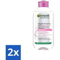 Garnier 2 x - SkinActive - Micellair Water - Gevoelige Huid - Gezichtsreiniger - 200 ml - Micellair Water - Gezichtsreiniger - Gevoelige Huid - Make-up Remover - Alcoholvrij