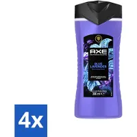 Axe 4 x - Douchegel - Blue Lavender - Kalmerend - Premium Geur - 300 ml - Douchegel - Blue Lavender - Kalmerende Geur - Premium Geur - Lavendel
