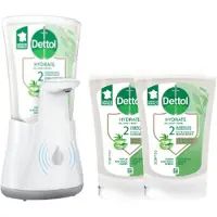 Dettol - Automatische Zeepdispenser No Touch & 3x250ml Handzeep No Touch Navulling - Aloe Vera