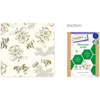 Beeskin Bijenwasdoek Medium - 25x25 - Flower print