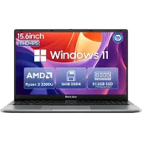 Blackview AceBook 6 - Laptop - 15,6 inch Full HD - 16GB DDR4 RAM - 512GB SSD - AMD Ryzen 3 3300U - Windows 11 Notebook - UHD Graphics - Grijs