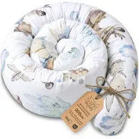 Totsy Baby Zijslaper kussen Lichaamskussen 300 cm Katoen - Lang kussen bed rol slaapkussen nek rol Decoratie voor kinderkamer Oeko-Tex Egel