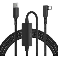 MMOBIEL VR Link Kabel met Oplaadpoort 5m – High Speed USB 3.0 naar USB-C Kabel 5Gbps Geschikt voor Meta Quest 3 / 2 / 1 & Pico 4 – VR Headset Accessoire voor PC & SteamVR – Opladen tijdens Spelen – Zwart