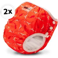 Bambinex wasbare zwemluier en oefenbroekje - 2 stuks - Bubble - maat L