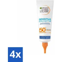 Garnier 4 x - Ambre Solaire - Zonnebrandserum - Sensitive Expert - SPF 50+ - 125 ml - Zonbescherming - Zonnebrand - Gevoelige Huid - SPF 50+ - Serum