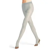 Falke Chevron gedessineerd materiaal halfdoorzichtig 50 DEN panty dames grijs - maat L