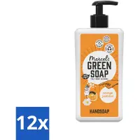 Marcel's Green Soap 12 x - Handzeep - Sinaasappel & Jasmijn - Voor dagelijks gebruik - 500 ml - Handzeep - Biologische Handzeep - Plantaardige Zeep - Natuurlijke Handzeep - Sinaasappel Geur