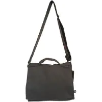 AW Gifts Cotton Canvas Laptop Messenger Bag - Charcoal