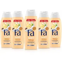 Fa Soft Vanilla Yogurt Douchecrème XXL 750 ml – Vanilla & Honey – Voordeelverpakking 5 Stuks