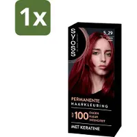 Syoss 1 x - Coloration 5-29 Intens Rood - Haarverf - Grijsdekking - Vermindert Haarbreuk - Haarverf - Grijsdekking - Permanente Haarkleuring - Keratine - Haarverf Grijsdekking