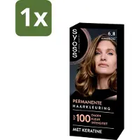 Syoss 1 x - Permanent Coloration 6-8 - Haarverf - Permanente Haarkleuring - Donkerblond - Grijsdekking - Permanente Haarkleuring - Donkerblond - Grijsdekking - Keratine - Haarkleur