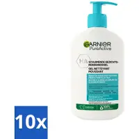 Garnier 10 x - Pure Active - Gezichtsreiniger - Hydraterend - 250 ml - Gezichtsreiniger - Hydraterend - Zuivere Huid - Huidbarrière - Hyaluronzuur