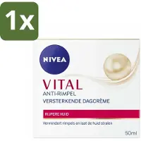 Nivea 1 x - VITAL Dagcrème - Anti-Rimpel Gezichtscrème - Versterkend - 50 ml - Anti-rijp - Anti-rimpel - Dagcrème - Gezichtsverzorging - Huidversterking