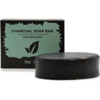 Ancient Wisdom Houtskool Zeep Bar - Tea Tree - 85 gram - Vegan Hand & Body Zeep
