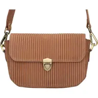 LEATHER DESIGN Crossbody Schoudertas Lily Bruin