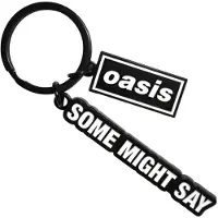 Rock Off Oasis - Some Might Say Decca Logo Charm Sleutelhanger - Zwart/Wit