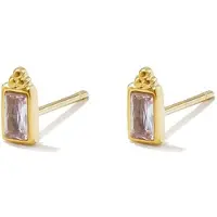Yehwang Lola - Oorknopjes - Zirkonia - Stainless Steel - - Roze