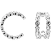 Karma Earcuff 2 Rijen Zirkonias Zilver