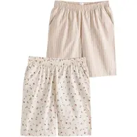 Next Pyjamabroek crème / ecru / chocoladebruin / magenta
