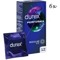 Durex Condooms - Performa - Extended Pleasure (Orgasme Vertragend) - 72 Stuks (6x12 stuks) - Discreet Verpakt