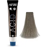 Nirvel ACID MID STEEL 7/1 / Professionele haarkleuring met zure pH-waarde voor koel asblond met metallic highlights 100 ml