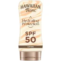 Hawaiian Tropic Hydrating Protection Zonnelotion SPF 50 – 180 ml – UVA & UVB Bescherming – Waterbestendig – Met Cacaoboter & Sheaboter – Vegan