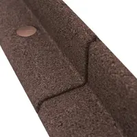 MonsterShop 43,2 m flexibele gazonrand - 36x1,2 m - bruin - incl. hamer