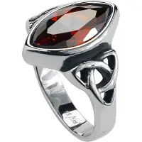 EtNox hard and heavy - Gothic Ring - Celtic Red - voor Vrouwen - zilverkleurig - Maat 59