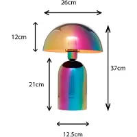 Kare Tafellamp Rainbow, multicolor, Woon-/ Eetkamer, metaal, Modern, Tafellamp