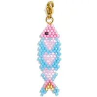 Yehwang Lilli June - Vis Hanger - Glas & Stainless Steel - - Blauw