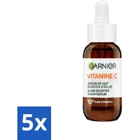 Garnier 5 x - SkinActive - Nachtserum - Anti-Pigmentvlekken - 10% Vitamine C & Hyaluronzuur - 30 ml - Nachtserum - Vitamine C - Anti-Pigmentvlekken - Huidverheldering - Huidherstel