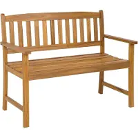 Costway tuinbank van hout, weerbestendige houten bank, 2-zits zitbank van acaciahout, balkonbank tot 360 kg belastbaar, terrasbank, parkbank voor terras, balkon, tuin