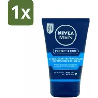 Nivea 1 x MEN - Protect & Care - Reinigingsgel Gezicht - 100 ml - Gezichtsreinigingsgel - Mannelijke Huid - Huidverzorging - Face Wash - Huidbarrière
