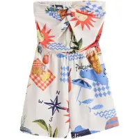 Next - Dames - Bandeaujumpsuit met gedraaide voorkant - Crème