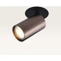 LUSENZ Plafondspot Carden bronzo scuro - Diameter 56mm - Cilinder - GU10-fitting - IP20 voor binnen - Brons - Met doorlusbedrading