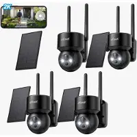IeGeek Beveiligingscamera Buiten 2K HD 3MP - Draadloze WiFi Buitencamera met Nachtzicht, Bewegingsdetectie, Tweeweg Audio, App Bediening en IP66 Waterdicht 4pcs